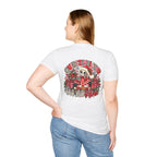 "Overstimulated But Still Festive" Holiday T-Shirt (Back)