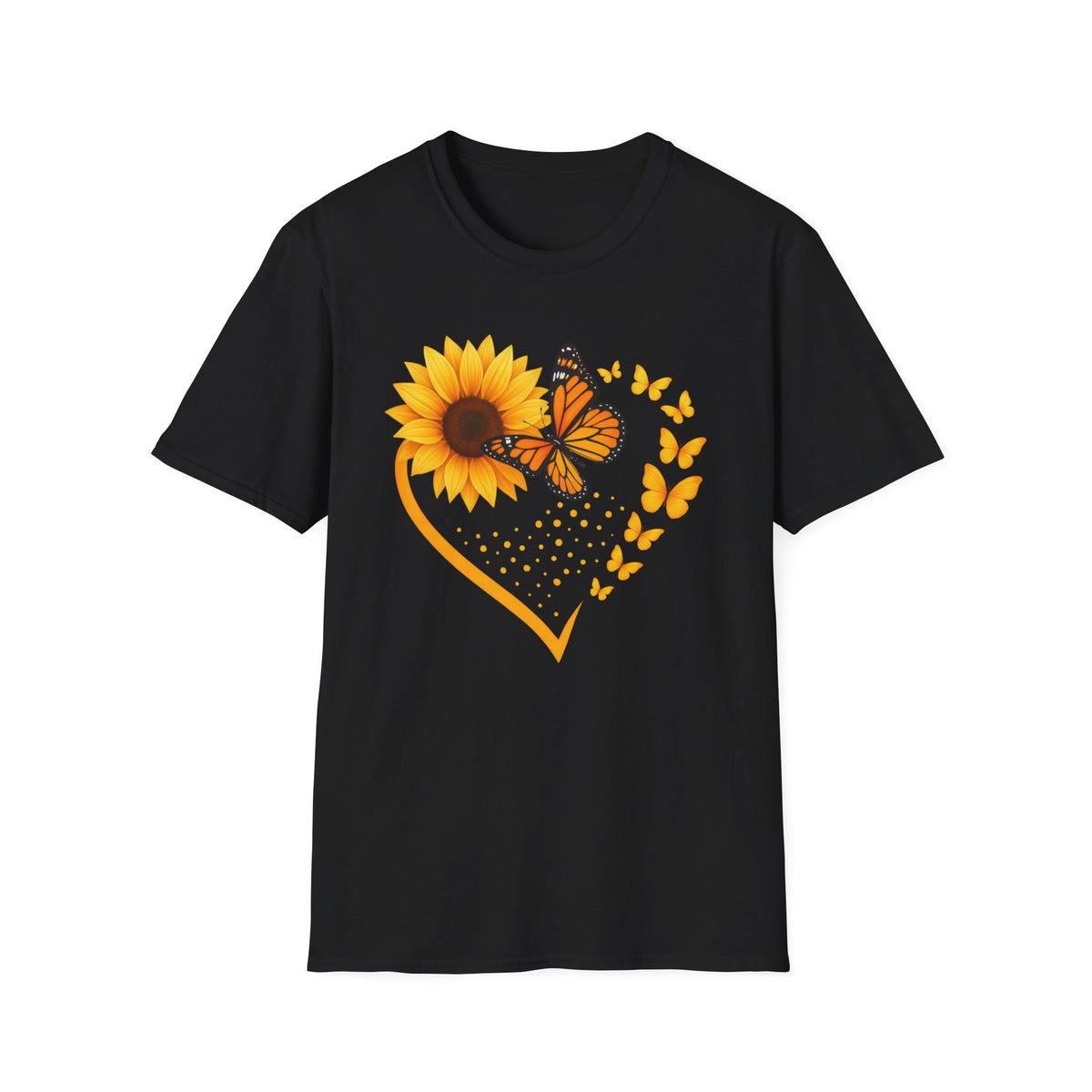 Sunflower T-Shirt — Heart Floral Nature Tee