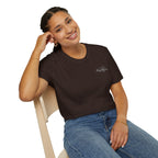 "Overstimulated But Still Festive" Holiday T-Shirt (Back)