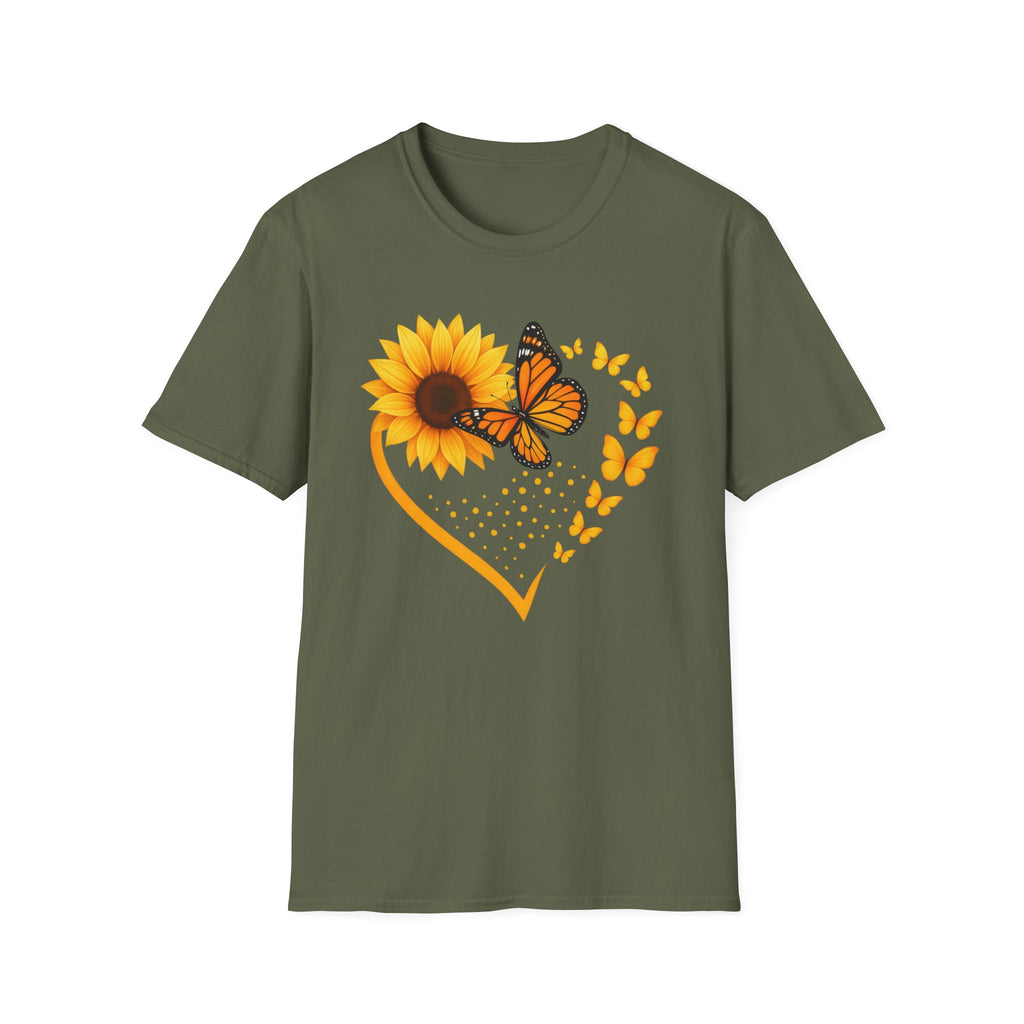 Sunflower T-Shirt — Heart Floral Nature Tee