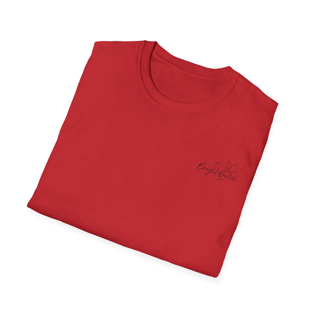 "Overstimulated But Still Festive" Holiday T-Shirt (Back)