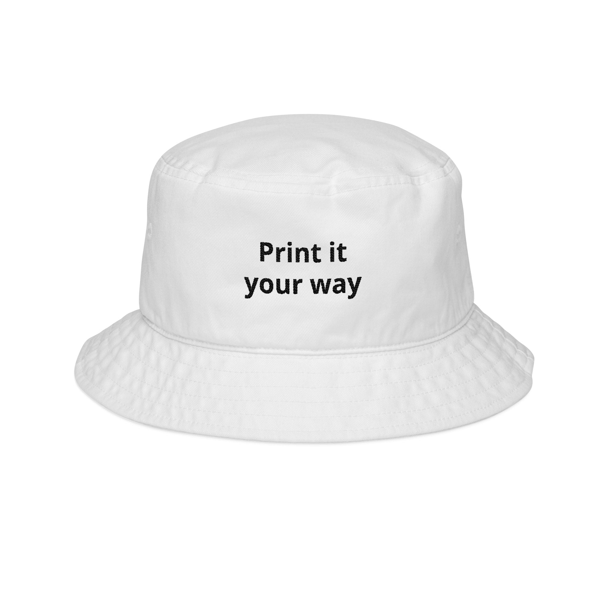 Bucket Hat — "Print it your way" Embroidered Personalized Outdoor Sun Hat