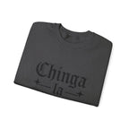 Crewneck Sweatshirt — "Chinga la Migra" Graphic (Back: F**k ICE Hand Illustration)