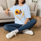 Sunflower T-Shirt — Heart Floral Nature Tee