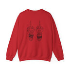 Crewneck Sweatshirt — "Chinga la Migra" Graphic (Back: F**k ICE Hand Illustration)