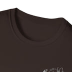 "Overstimulated But Still Festive" Holiday T-Shirt (Back)