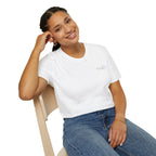 "Overstimulated But Still Festive" Holiday T-Shirt (Back)