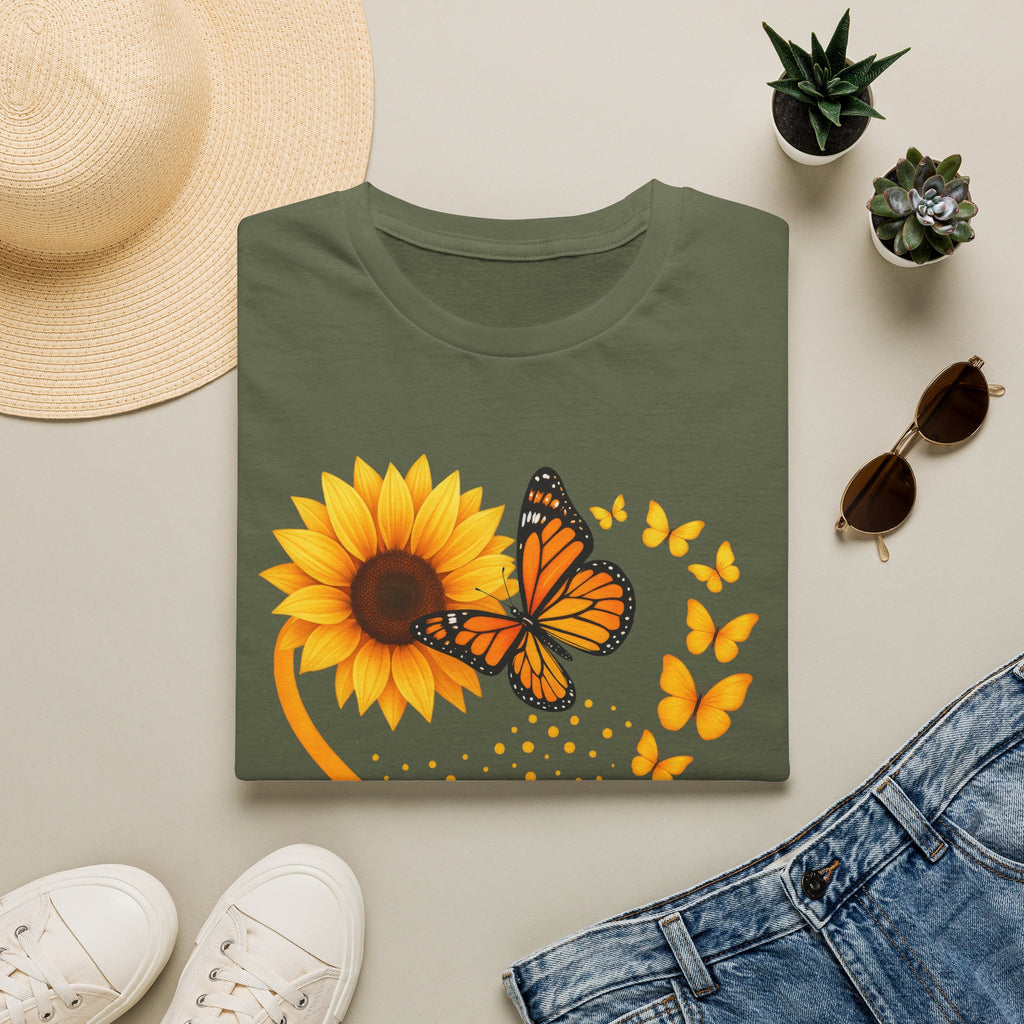Sunflower T-Shirt — Heart Floral Nature Tee