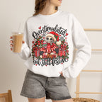 Overstimulated but still festive- Christmas Sweatshirt
