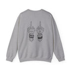 Crewneck Sweatshirt — "Chinga la Migra" Graphic (Back: F**k ICE Hand Illustration)