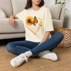 Sunflower T-Shirt — Heart Floral Nature Tee
